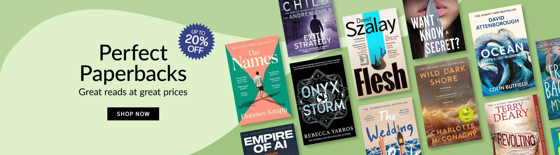 Perfect Paperbacks — up to 20% off